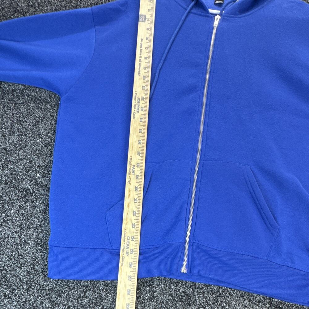 Charlotte Russe Women’s Large Blue Full Zip Hoodie Sweatshirt Fleece Y2K Style - Picture 9 of 11